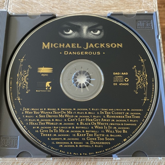1991 Michael Jackson Dangerous CD - Picture 5 of 8